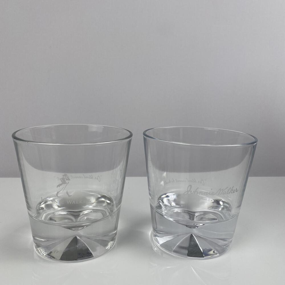 Set of 2 Johnnie Walker Whisky Glasses - Elegant Design Gift for Him
